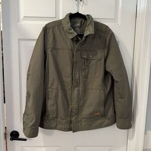 LL Bean Jacket Mens L Insulated PrimaLoft Utility Field Chore Work Coat Green